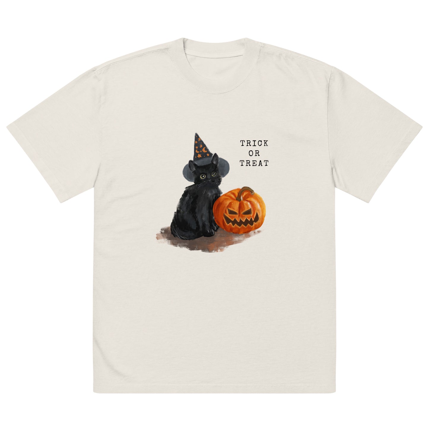 Tricky Cat Oversized faded t-shirt