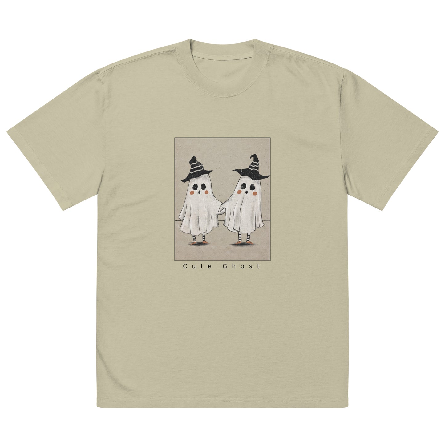 Cute Ghost Oversized faded t-shirt