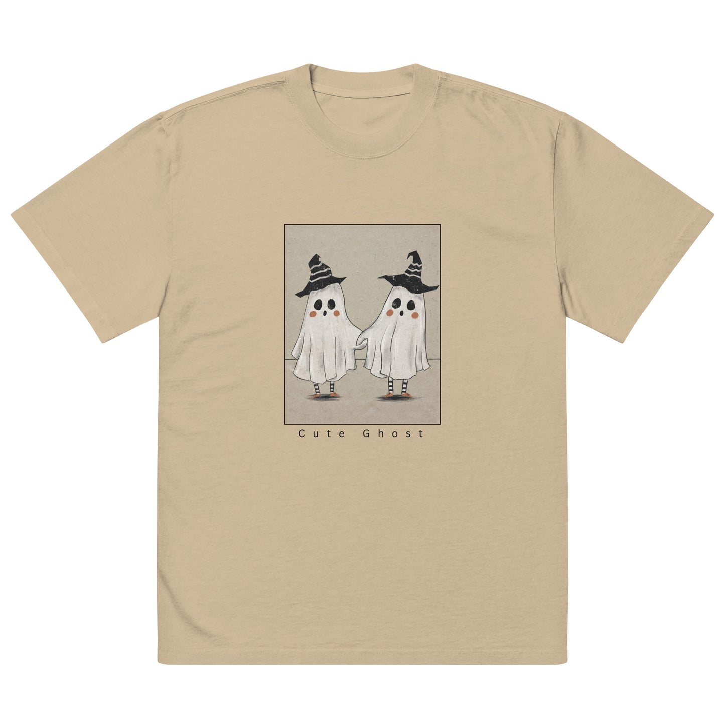 Cute Ghost Oversized faded t-shirt