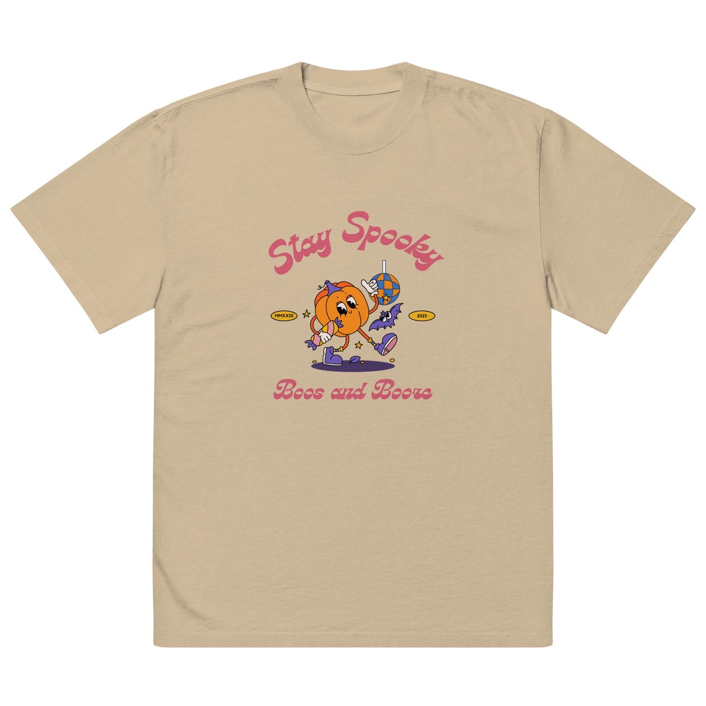 Stay Spooky Oversized faded t-shirt