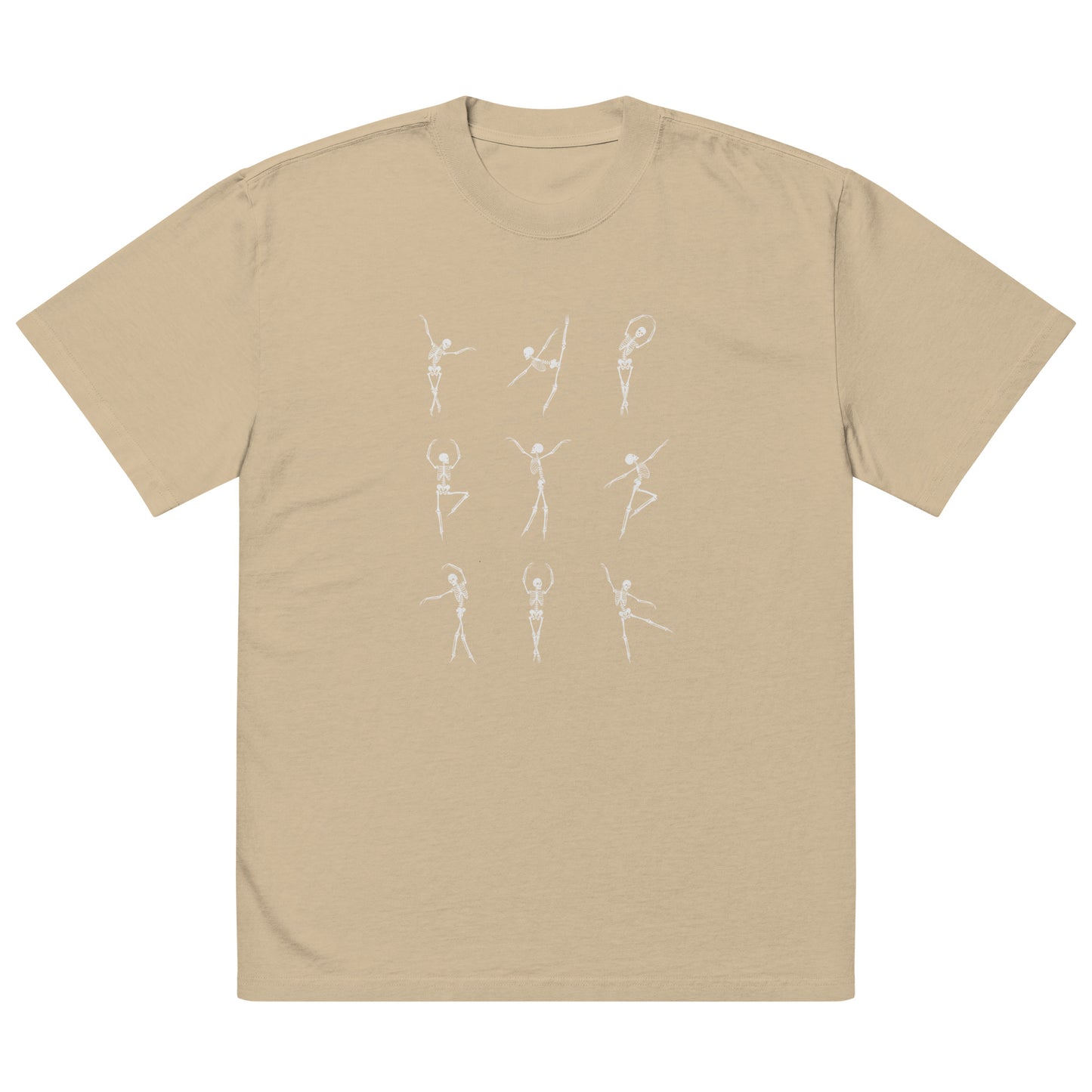 Skeletons Oversized faded t-shirt